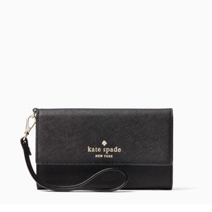 NWT Kate Spade Black iPhone Wristlet